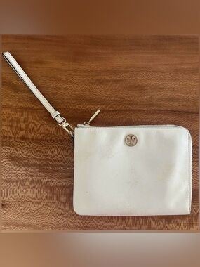 Tory Burch Ziparound Smart Phone Wristlet - White Saffiano Leather Clutch Wallet